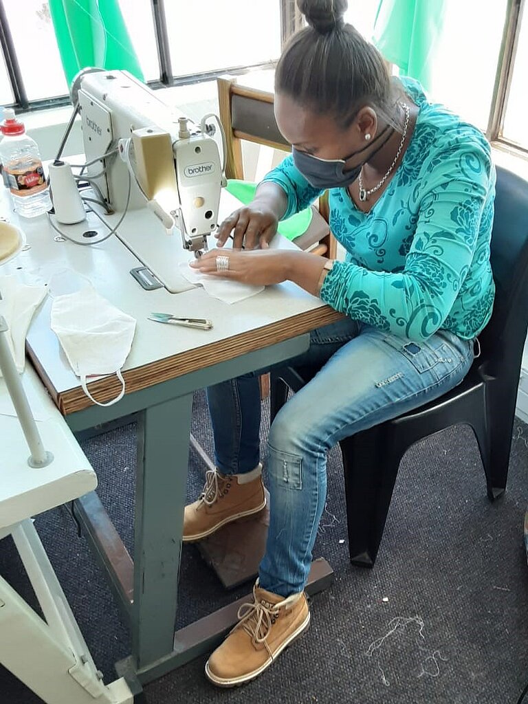 Garment construction and patternmaking in the frame of the youth skills development programme, DVV International South Africa