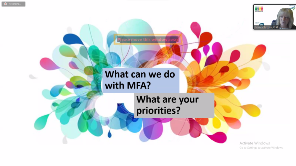 What can we do with MFA? Erste Seite einer Präsentation