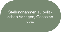 Stellungnahmen zu politi-schen Vorlagen, Gesetzen usw.